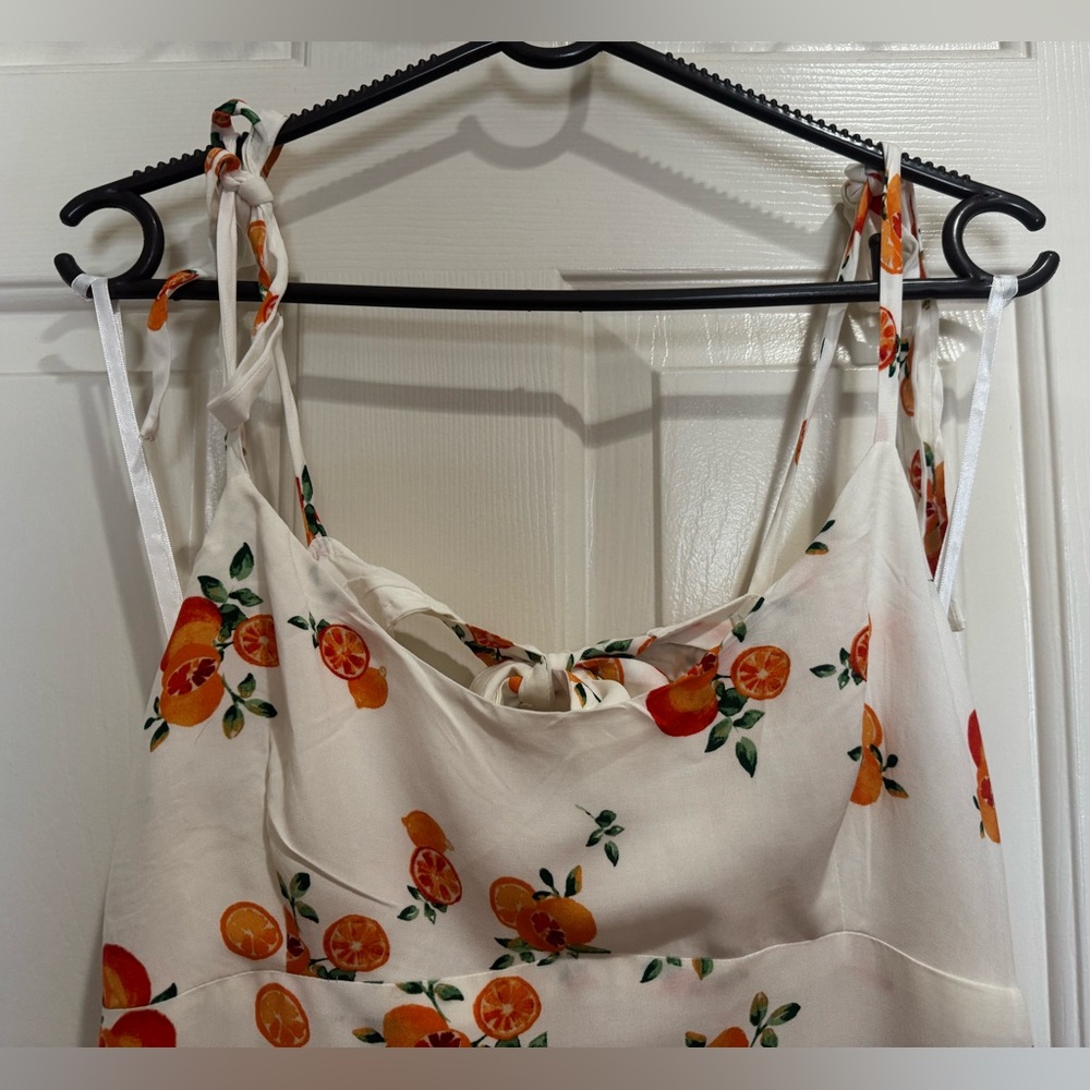 NWT Wild Fable White Dress with Orange Floral Design. Size XXL. - Picture 3 of 6